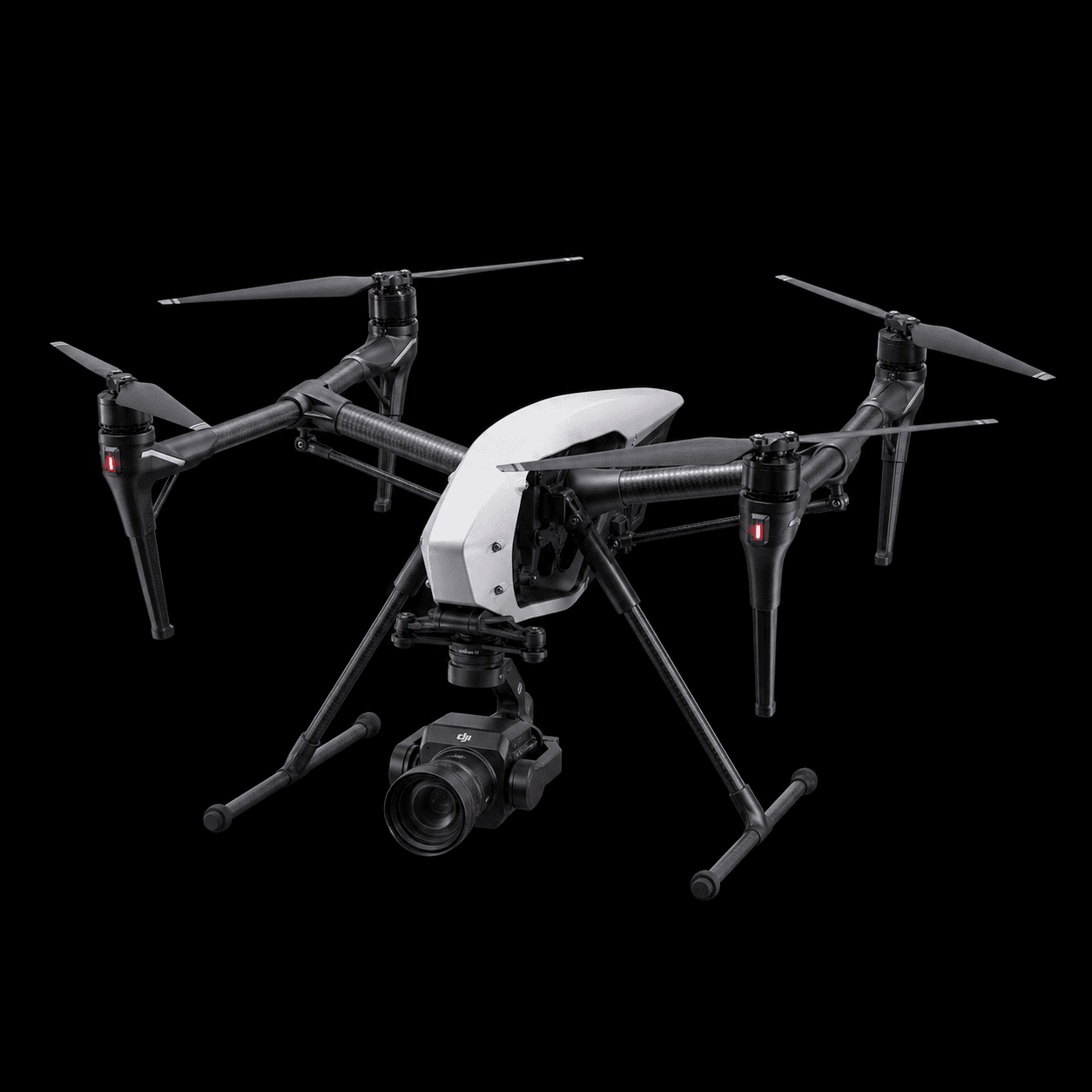 DJI Inspire 3 cinema drone isolated in a three-quarter studio product view